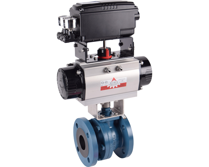 Ball valve 540AIS V-60° DN15 + ASR40/6 + YT 3300 positioner